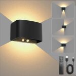 Applique murale rechargeable d�tecteur de mouvement lampe murale led sans fil t�l�commande 3000k blanc ...