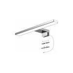 Applique murale salle de bain - 5w - 500 lumens - �tanche ip44 - blanc froid 6000k - 30 cm - acier inoxydable ...