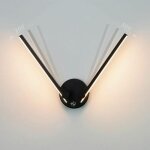 Applique murale salle de bain avec interrupteur - double lumire led 12w pour miroir (noir 3000k)