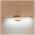 Applique murale salle de bain led �tanche ip44 ? lampe miroir en bois 60cm ? �clairage 3000k pour coiffeuse ...