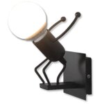 Applique murale - sauter - lampe industriel r�tro - noir - m�tal - e27