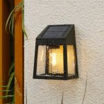 Applique murale solaire ext�rieur ip65 lampe d�tecteur cr�puscule aube sans fil �clairage s�curit� jardin ...