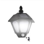 Applique murale solaire - luminaire dext�rieur d�coratif - blanc - d�tecteur de mouvement - ip65