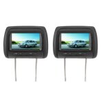 Appui t�te r�glable avec contr�le de 7 pouces moniteur vid�o lcd affichage mp5 noir pour voiture �cran ...