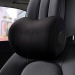 Appui - tte de sige dauto - akozon - mousse  mmoire - rglable - confort optimal - noir