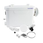 Aquamatix broyeur pour wc suspendus 400 w pompe de relevage sanitaires avec 3 entres et filtre  charbon ...