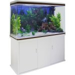 Aquarium blanc - [marque] - 300 litres - graviers blanc - meuble blanc