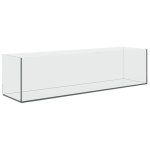 Aquarium en verre rectangulaire - vidaxl - 80x20x20 cm - blanc - verre robuste - bords lisses