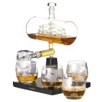 Arafe � whisky - culinorea - 1000ml - navire - avec robinet en acier inoxydable et 4 verres � whisky ...