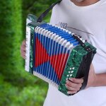 Aramox accordon dbutant instrument de musique daccordon 17 touches 8 basses pour les tudiants dbutants ...