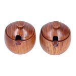 Aramox bote  sel pot dassaisonnement en bois sel non toxique inodore contenant de sel pot  pices ...