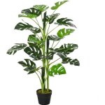 Arbre artificiel plante artificielle monstera h. 100 cm tronc branches lichen feuilles de tortue grand ...