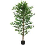 Homcom - plante artificielle - peva - 17. 5x17. 5x 80cm - vert