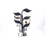 Arbre � bijoux - bois massif teint� noir - h 40 l 27 p 9 cm - pr�sentoir � boucles doreilles