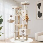 Arbre a chat maine coon180cm stable arbres � chat xxl avec 2 condos spacieux pour chats 8 griffers 2 ...