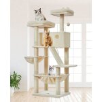 Arbre � chat multifonctionnel - jozsi - arbre � chat 146 cm stable pour maine coon 8 griffers 2 plateformes ...