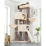 Arbre � chat xxl globlazer 170 cm 2 niches spacieuses plateforme rembourr�e rampe sisal stable pour gros ...