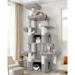 Arbre � chat - holisane - 192 cm - 2 niches 50x30x30 - 2 plateformes rembourr�es - anti - basculement ...