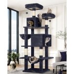Arbre � chat xxl - jozsi - arbre 195 cm 2 niches 2 perchoirs hamac 50x33 cm panier stable pour chats ...