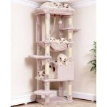 Arbre � chat xxl - suteo - 152 cm - plateforme 51x41 cm - panier doudou - condo spacieux - anti - basculement ...