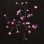 Arbre lumineux 32 led fleurs rose