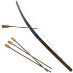 Arc pour enfant en bois - 3 flches - bleu fonc - mixte - a partir de 3 ans
