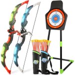 Arc et flèche pour enfants avec lumières led ensemble de tir à larc 20 flèches à ventouse cible avec ... Arc et flèche pour enfants avec lumières led ensemble de tir à larc 20 flèches à ventouse cible avec ...