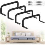 Arceau de matelas antid�rapant - pzcc - lot de 4 - m�tal robuste - noir mat - convient pour matelas 10 ...