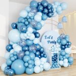 Arche guirlande ballon bleu141 pcs arche de ballons m�tallique ballons confettis guirlande decoration ...