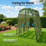 Arche de jardin 23 m pour plantes grimpantes treillis de tunnel de jardin extra haut en m�tal pour vignes ...