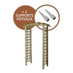Arche de jardin jasmin en arc + 4 supports poteaux � enfoncer