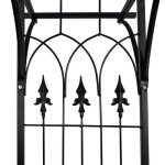 Arche de jardin - non spcifi - 200x52x204 cm - fer - noir - rsistante aux intempries
