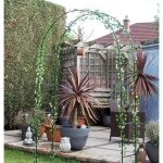 Arche de jardin pour plantes grimpantes - aidapt - m�tal - 240 cm (h) x 140 cm (l) x 38 cm (p) - vert ...