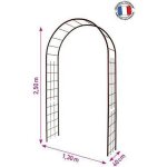 Arche de jardin treillage en fer vieilli tubes ronds petit modle