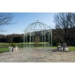 Arche � rosiers - clp - leila - fer forg� - � 229 cm - hauteur 313 cm - vert antique