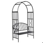Arche � rosiers gloriette jardin avec banc m�tal gloriette 2202005
