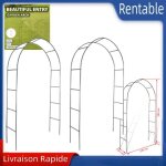 Arches treillages arche de jardin 2 pcs pour plantes grimpantes chaud jid