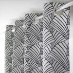 Rideau tamisant ardeco (135x250 cm) noir - motif graphique - ?illets