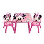 Arditex wd13978 ensemble de table (50x50x44cm) et 2 chaises (26. 5x26. 5x50cm) en bois de disney - minnie ...