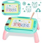 Ardoise magique - jouets - tableau de dessin magn�tique - 4 couleurs - 2 tampons - pinceau inclus