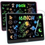 Ardoise magique lcd - zuuko - 16 pouces - 2 pi�ces - �cran couleur - 60% plus lumineux - anti - lumi�re ...