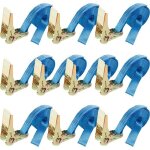 Arebos 10 x sangle darrimage sangle  cliquet sangles pour transport moto camion sangle arrimage 4m x ...