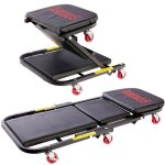 Arebos 2 en 1 chariot de visite mcanicien chariot d?atelier 150 kg noir avec fonction assise et incline ...