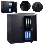 Arebos armoire de classement armoire de bureau armoire de rangement 1 tagres rglables en hauteur 90x90x40cm ...