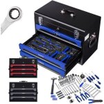 Arebos bote  outils avec 172 pcs pour la maison le garage & latelier bote  outils quipe avec 3 ...