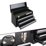 Arebos bote  outils avec 3 tiroirs et 2 compartiments de rangement noir coffret  outils tapis antidrapants ...