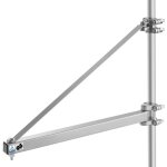 Arebos bras pivotant support palan 1000kg 750mm treuil palan de 180