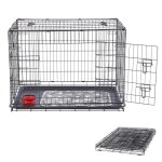 Arebos cage pour chiens 107 x 71 x 775 cm caisse de transport pour chiens voiture pliable