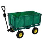 Arebos chariot de transport pliable 4 roues bche amovible max. 550kg charrette  main chariot de jardin ...