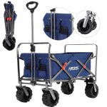 Arebos chariot de transport pliable chariot  main diable de transport jusqu 100kg bleu